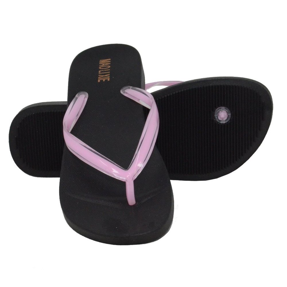 Women's Flip Flops Shining Strap Summer Beach Thong Slippers Comfort Sandal Pink